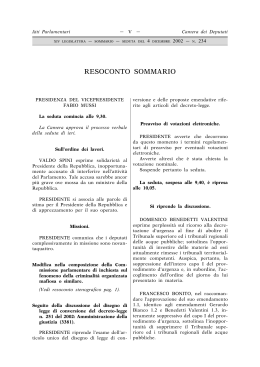 Sommario - Legislature precedenti