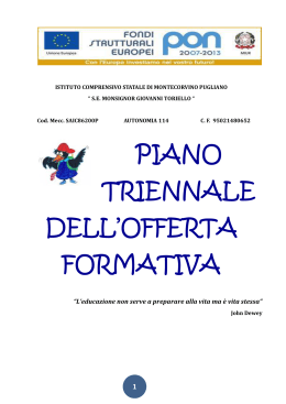 PTOF 2016-2019 - Istituto Comprensivo Montecorvino Pugliano