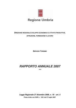 rapporto annuale 2007 - ONT Osservatorio nazionale del Turismo
