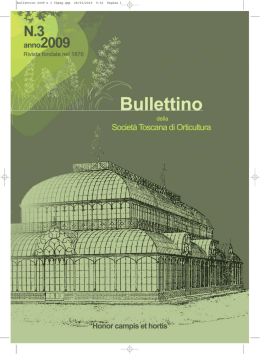Bullettino 2009 n 3 - Società Toscana di Orticultura
