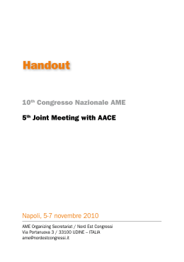 Handout - AME - Associazione Medici Endocrinologi