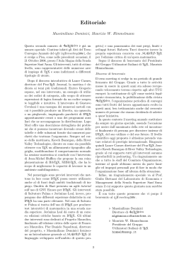 Editoriale - GuIT - Scuola Superiore Sant`Anna