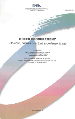 Green procurement – ENEA