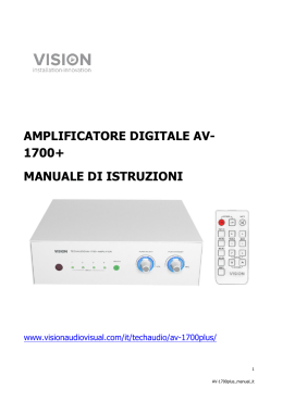 amplificatore digitale av- 1700+ manuale di istruzioni