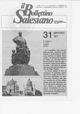 gennaio `87 - Bollettino Salesiano