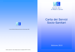 Carta dei Servizi Socio-Sanitari - Azienda USL 1 di Massa e Carrara