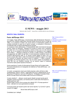 E - News Maggio - Provincia di Pordenone