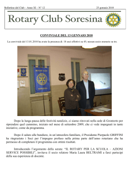 12 25/gen/10 - Rotary Club Soresina