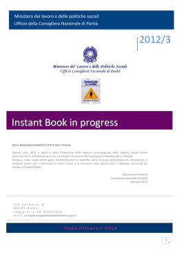 instant book 2012 iii trimestre - vai al sito del Ministero Lavoro e