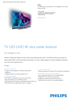Product Leaflet: TV UHD 4K ultra sottile Android