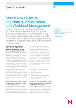 Servizi Novell® per le soluzioni di Virtualization and Workload