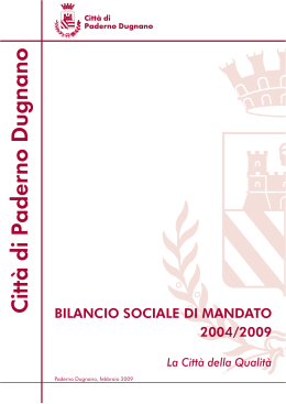 bilancio sociale di mandato 2004/2009