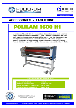 OPUSCOLO POLILAM 1600 H1