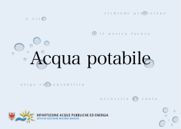 Acqua potabile - Autonome Provinz Bozen