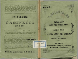 Il Galantuomo: Almanacco per l`anno comune 1877
