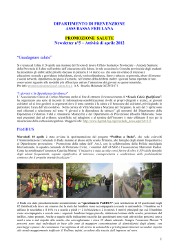 Maggio 2012 - Azienda per l`Assistenza Sanitaria n. 2