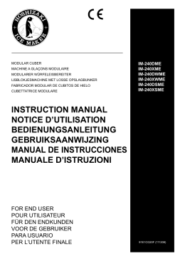 instruction manual notice d`utilisation