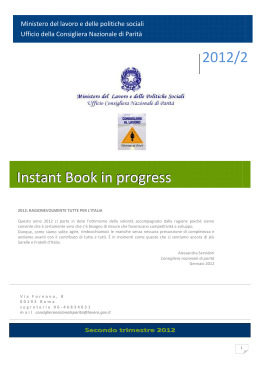 instant book 2012 ii trimestre - vai al sito del Ministero Lavoro e delle