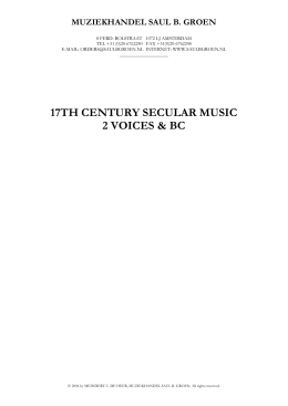 17th century secular music 2 voices & bc