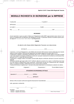 Iscrizione per le Imprese - Cert Cassa Edile Regionale Toscana