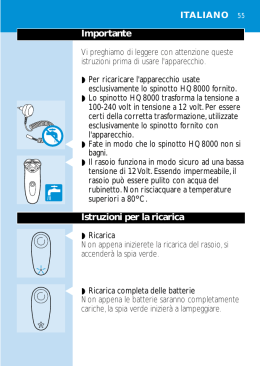 Importante Istruzioni per la ricarica ITALIANO 55 - Migros