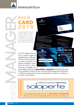 CARD 2010 - Manageritalia