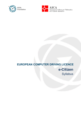 Syllabus e-Citizen Versione 1
