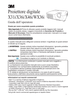 Proiettore digitale X31i/X36i/X46i/WX36i