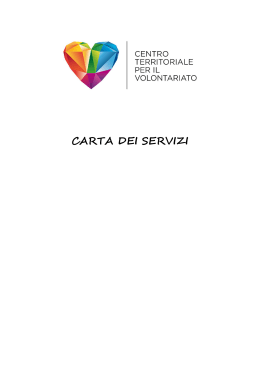 carta dei servizi - Centro Territoriale Volontariato