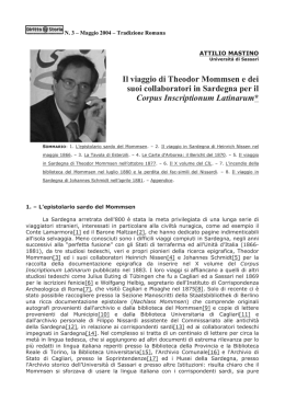 Il viaggio di Theodor Mommsen e dei suoi collaboratori in Sardegna