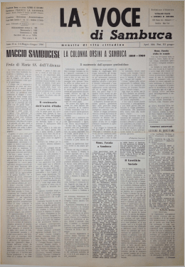 Maggio Giugno 1960 – N. 5