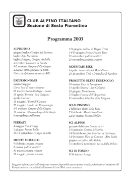Programma 2003 - CAI Sezione Sesto Fiorentino