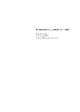 Rapporto Annuale 2008 - Federazione Alzheimer Italia