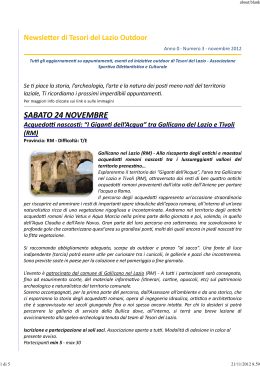 Associazioni Tesori del Lazio organizza