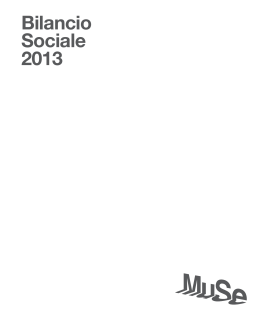Bilancio Sociale 2013 - MUSE