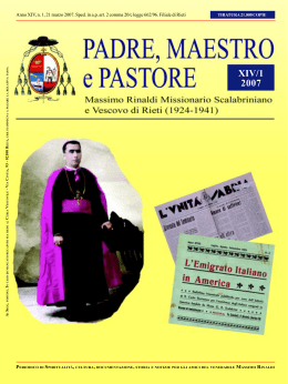 Padre Maestro e Pastore 2007 N.1