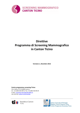 Direttive Programma di Screening Mammografico
