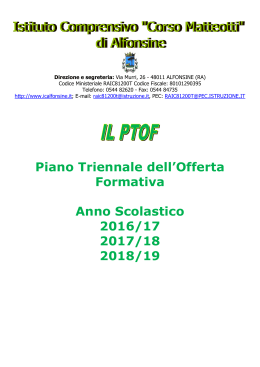 PTOF 2016-2019 - istituto comprensivo "corso matteotti"
