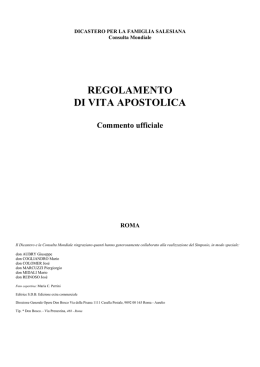 Commentario al R.V.A. - Associazione Salesiani Cooperatori