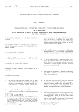 Regolamento (CE) n. 1107/2009 del