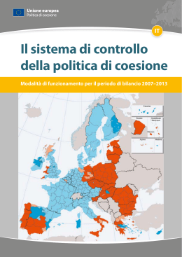 Il sistema di controllo della politica di coesione