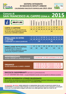Scarica il calendario 2015-2016 ZONA A
