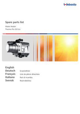 Spare parts list English Deutsch Italiano Svensk
