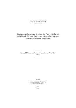 Letteratura elogiativa e ricezione dei Panegyrici Latini nella Napoli