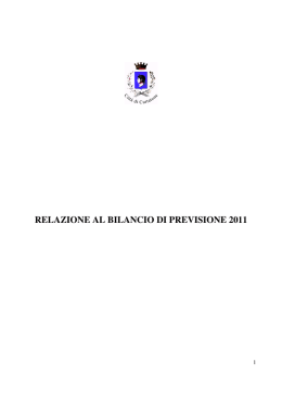 relazione al bilancio di previsione 2011