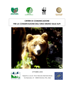 criteri di comunicazione per la conservazione dell`orso bruno sulle alpi