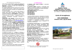 Carta di accoglienza UO Chirurgia PV 5-2014