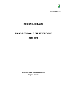 Piano regionale 2014-2018