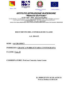 Documento 15 maggio 5D - Istituto Superiore "Renato Guttuso"