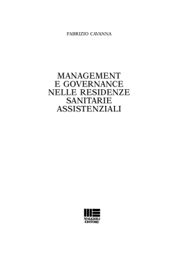 Management e Governance nelle RSA